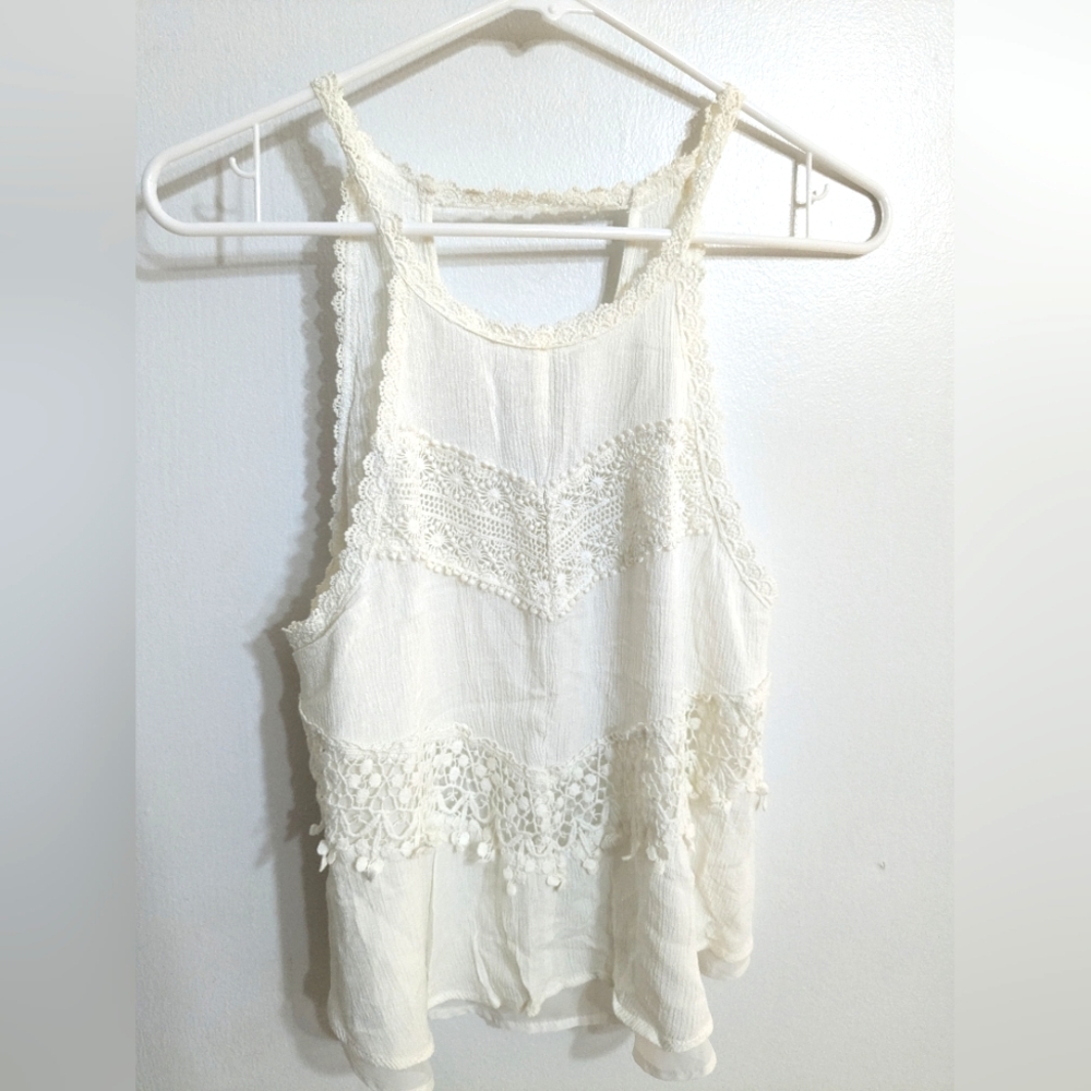 Charlotte Russe Lace Racerback Tank, S